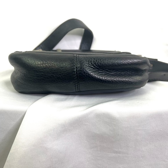 STONE RIDGE BLACK LEATHER CROSSBODY BAG MESSENGER  BAG VINTAGE MADE IN CANADA - Picture 10 of 17